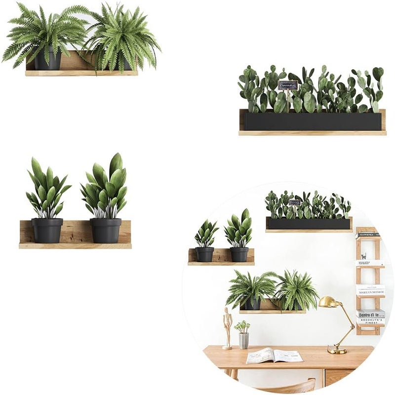 Naklejka ścienna z rośliną doniczkową, zielona naklejka ścienna z rośliną 62 x 70 cm, naturalna naklejka ścienna DIY do sypialni, salonu, tła telewizo