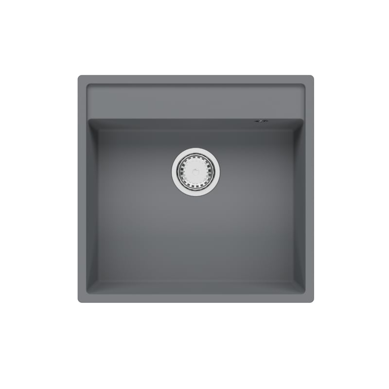 Zlewozmywak granitowy GranMaster Magma 540x520x204 mm jednokomorowy bez ociekacza tytan 1 szt