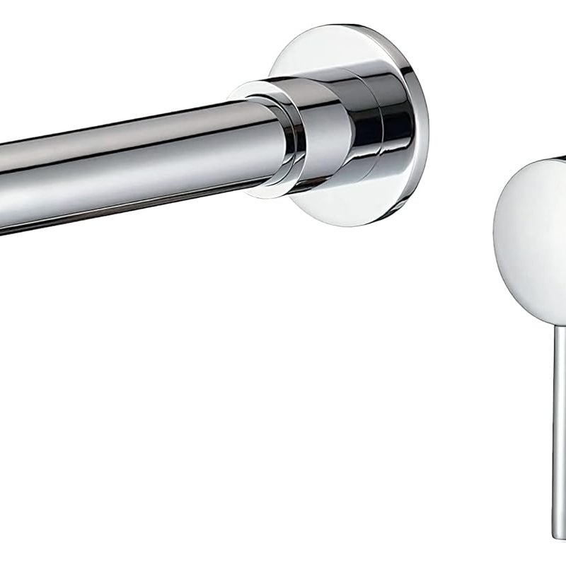 Bateria łazienkowa ścienna Bateria umywalkowa, bateria mieszaczowa z ciepłą i zimną wodą, z mocowaniem, chrom