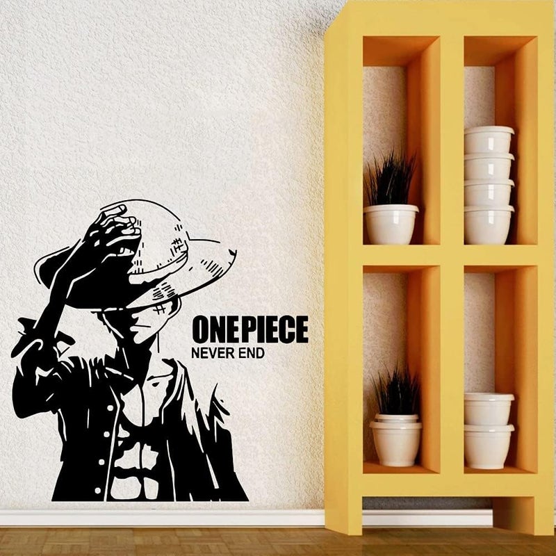 Naklejki ścienne One Piece Pirates Luffy Naklejka ścienna z kreskówek One Piece Dekoracja domu