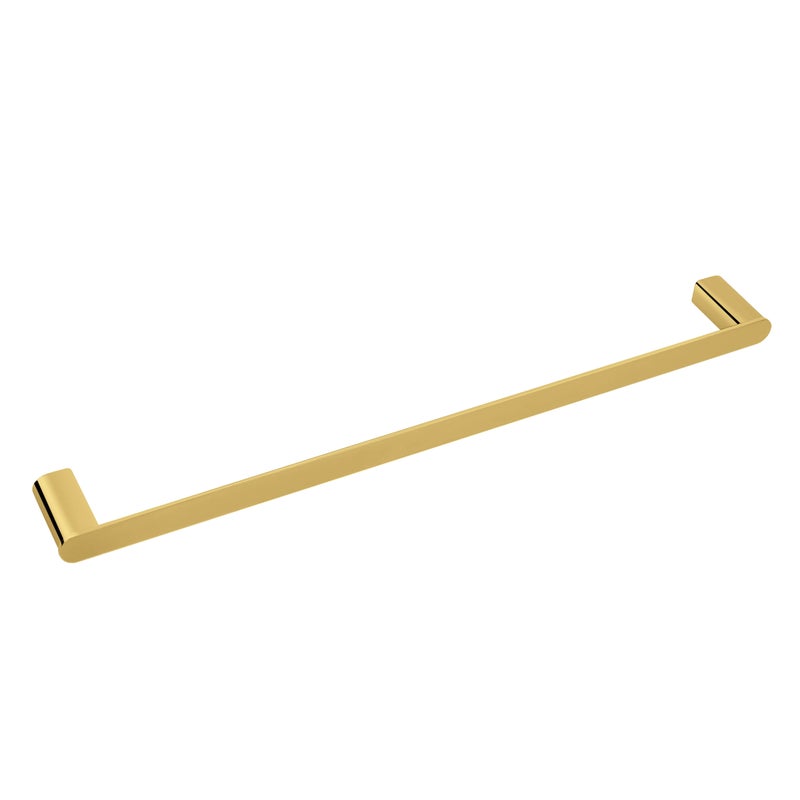 BALNEO - reling na ręczniki stal nierdzewna złoty połyskujący - uchwyt na ręczniki 60 cm QARX nierdzewny - drążek łazienkowy