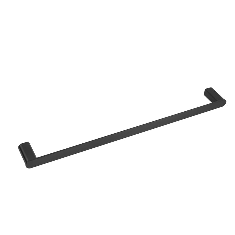 BALNEO - reling na ręczniki stal nierdzewna czarny - uchwyt na ręczniki 60 cm QARX nierdzewny - drążek łazienkowy