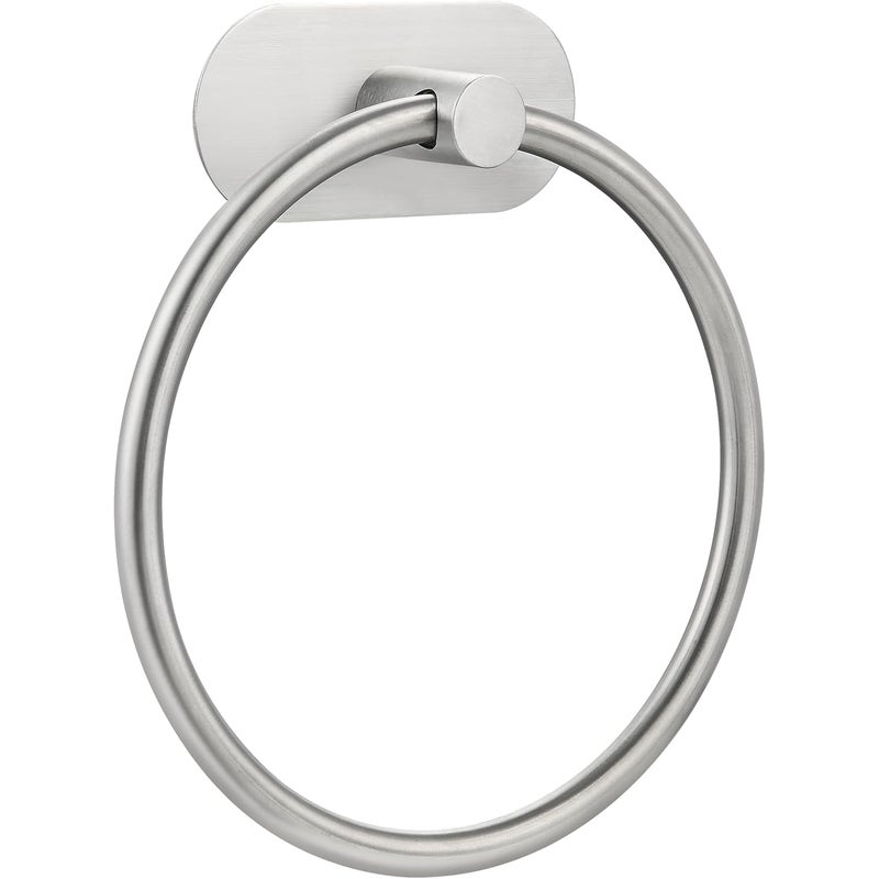 Samoprzylepny wieszak na ręczniki, mocna przyczepność, nie wymaga wiercenia, stal nierdzewna, nowoczesny organizer łazienkowy, szczotkowany nikiel