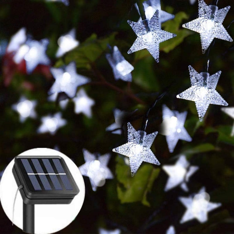 Lampki solarne - Lampki choinkowe Starlight - 7 m, 50 diod LED - Idealne na imprezy i do ogrodu (białe światło)
