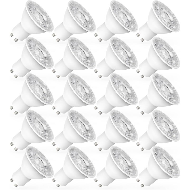 Żarówka LED GU10 5W, równoważna 50W, ciepłe białe światło 3000K, energooszczędna, 20 żarówek