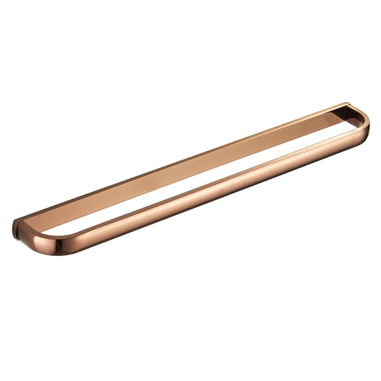 Jednoramienny wieszak na ręczniki ścienny z mosiądzu do łazienek i kuchni, 57 cm (różowe złoto)