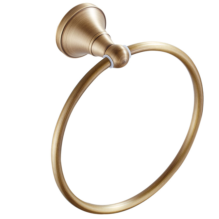 Okrągły wieszak na ręczniki, wieszak na ręczniki, akcesoria łazienkowe i kuchenne (brąz antyczny)