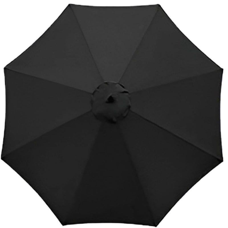 Zapasowy parasol ogrodowy (2,7 m), 8-ramienny parasol do tarasu/ogrodu/parasola wspornikowego, czarny