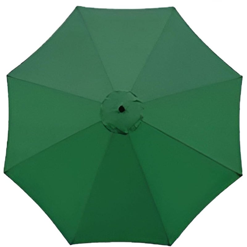 Parasol ogrodowy (2,7 m) z 8 wymiennymi żebrami na patio/ogród/basen, zielony