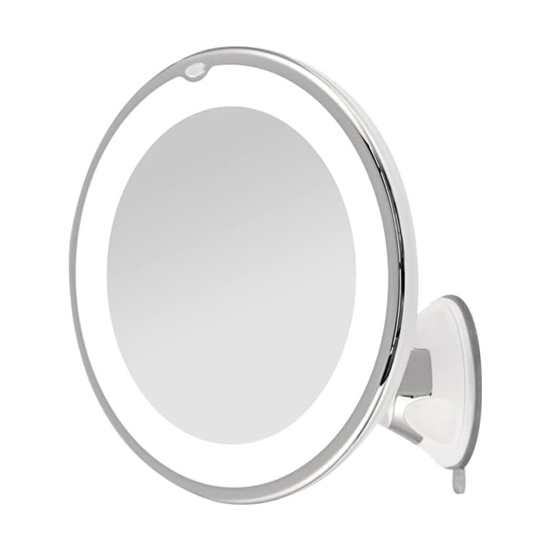 Lustro powiększające 10x z oświetleniem LED i blokowaną przyssawką Obrót o 360°