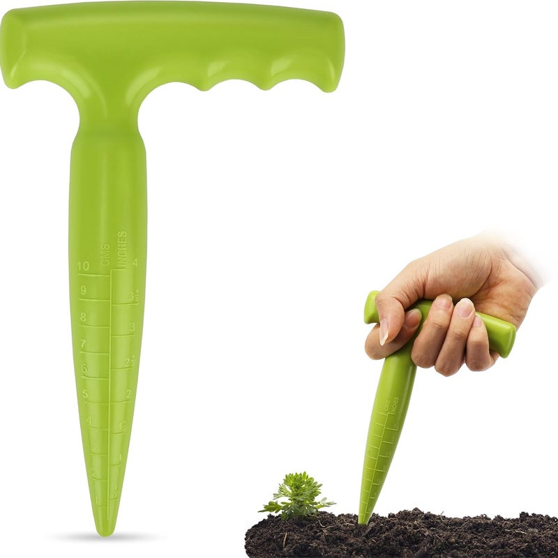 Narzędzie do sadzenia cebul, plastikowa doniczka, ręczny siewnik ogrodowy do siewu, sadzenia i wykopywania cebul (jasnozielony) 17,5 cm
