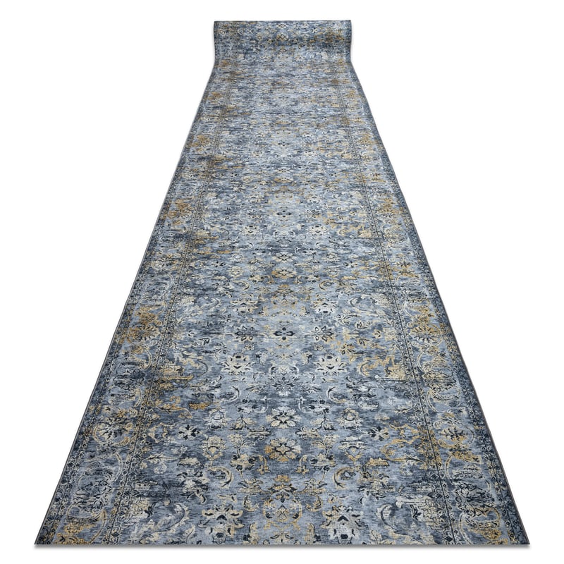 CHODNIK podgumowany DO PRANIA LOTUS NOMAD 29671 Ornament szary 100cm 100x900 cm