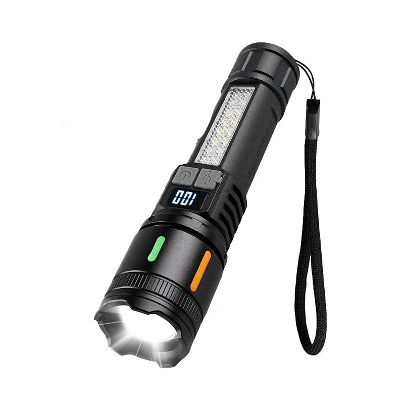 Superjasna latarka LED, ładowana przez USB, idealna na kemping, wędrówki lub w sytuacjach awaryjnych