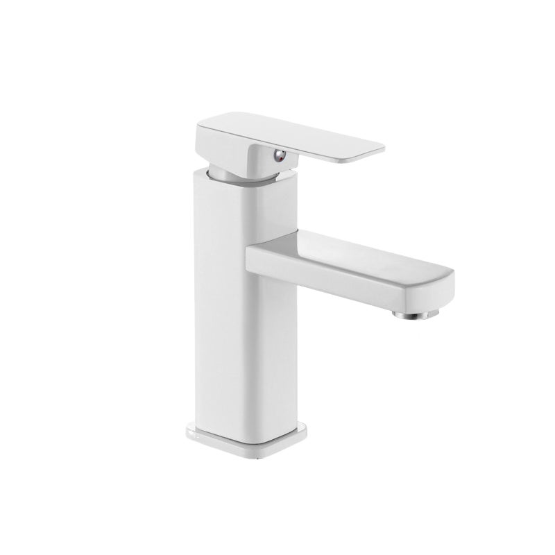 Bateria łazienkowa, bateria umywalkowa mieszaczowa, ciepła i zimna woda, odpowiednia do toalet i łazienek (biała)