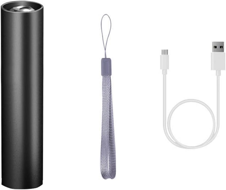 Miniaturowa latarka LED z możliwością ładowania, mała latarka USB do użytku na kempingu, podczas pieszych wędrówek i w sytuacjach awaryjnych