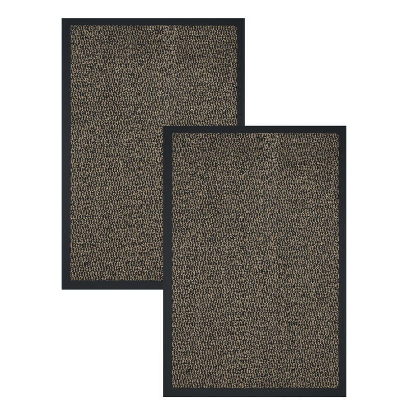 Wycieraczka pod drzwi Bruno 40x60 cm brązowy zestaw 2 szt