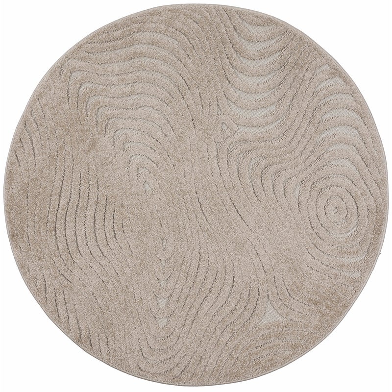 Dywan okrągły boho Cora 120 cm OEKO-TEX beżowy