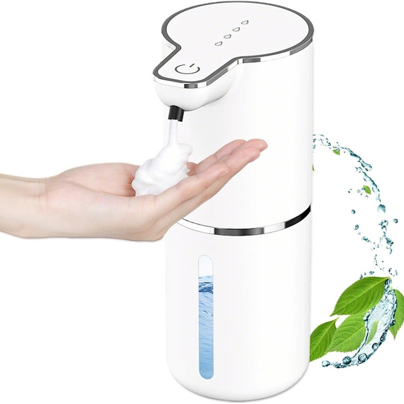 Automatyczny, bezdotykowy, ścienny dozownik mydła z 4-stopniową regulacją strumienia piany, biały.