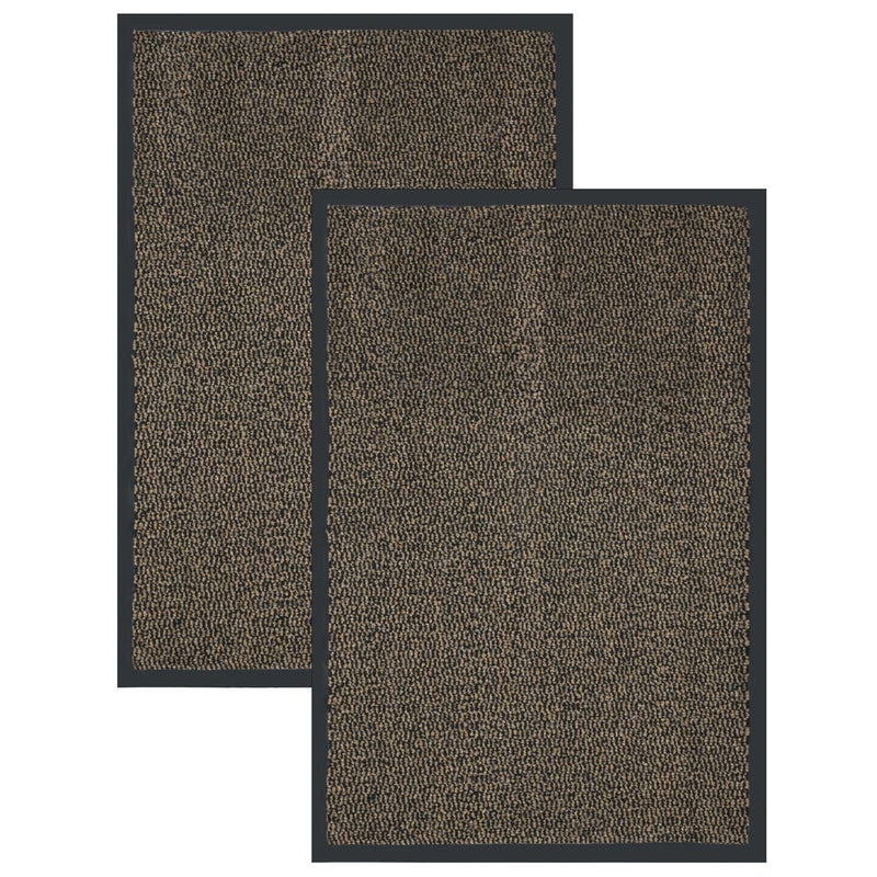 Wycieraczka pod drzwi Bruno 60x90 cm brązowy zestaw 2 szt