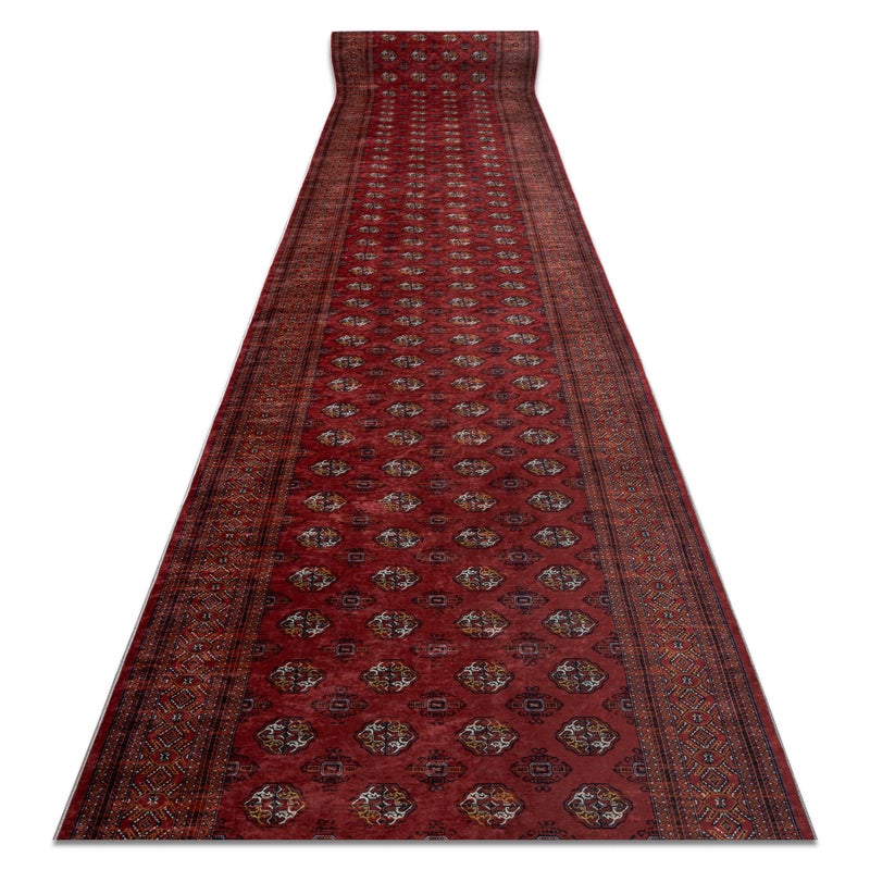CHODNIK podgumowany DO PRANIA LOTUS BUCHARA 30250 Klasyczny czerwony 120cm 120x910 cm