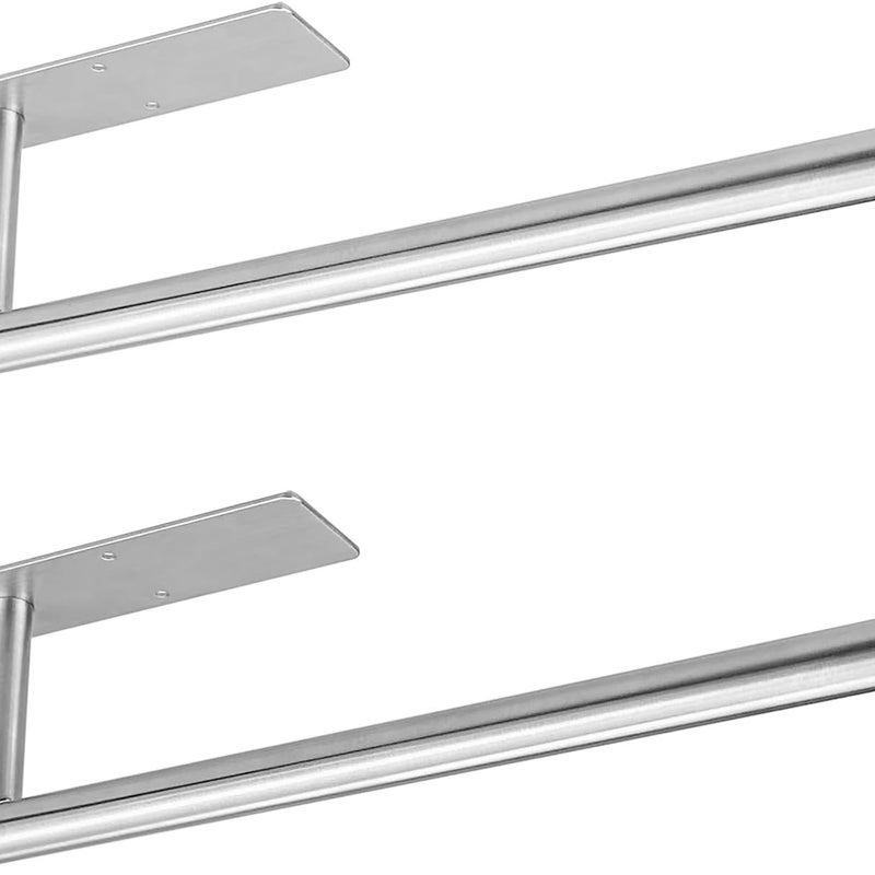 Uchwyt na ręczniki papierowe ze stali nierdzewnej, uchwyt na papier toaletowy, nie wymaga wiercenia, odpowiedni do kuchni i łazienki – 2 sztuki, sreb