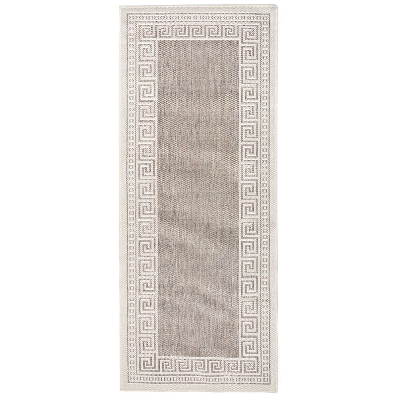 Dywan chodnik płasko tkany Express 80x140 cm OEKO-TEX antypoślizgowy, dywan do przedpokoju, do kuchni, grecki beżowy