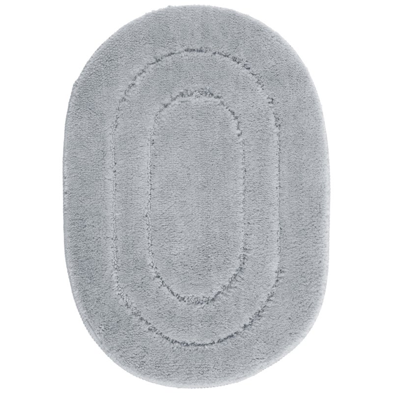 Dywanik łazienkowy Soft 40x60 cm antypoślizgowy owalny szary