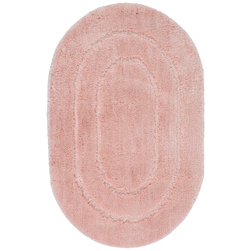 Dywanik łazienkowy Soft 50x80 cm antypoślizgowy owalny różowy