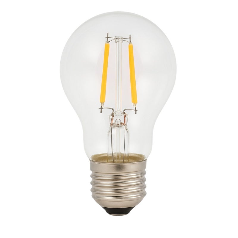 Żarówka LED A60 E27 z żarnikiem 4 W 550 lm, przezroczysta i w stylu vintage. Ciepłe światło 2700 K.