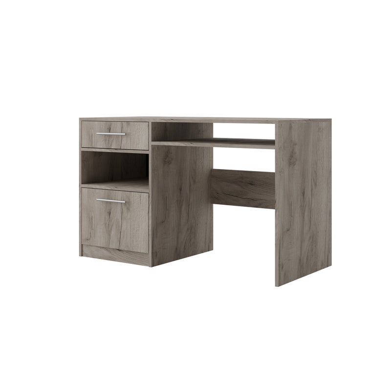 Biurko młodzieżowe BALL – wellington, 125 cm, szuflada i półki