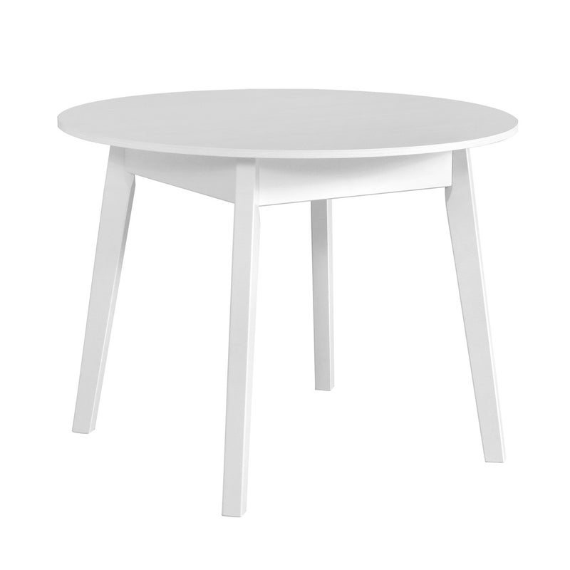 Elegancki stół Oslo 3 z okrągłym białym blatem – idealny do nowoczesnych wnętrz