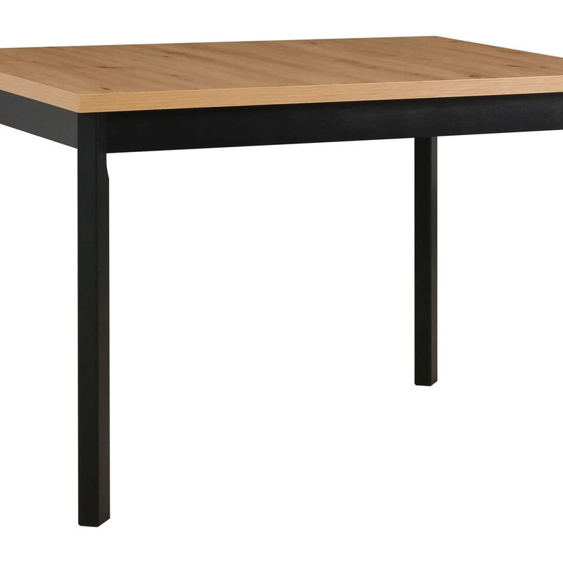Nowoczesny rozkładany stół kuchenny Max V-P – Dąb Artisan na czarnych nogach, elegancja i funkcjonalność