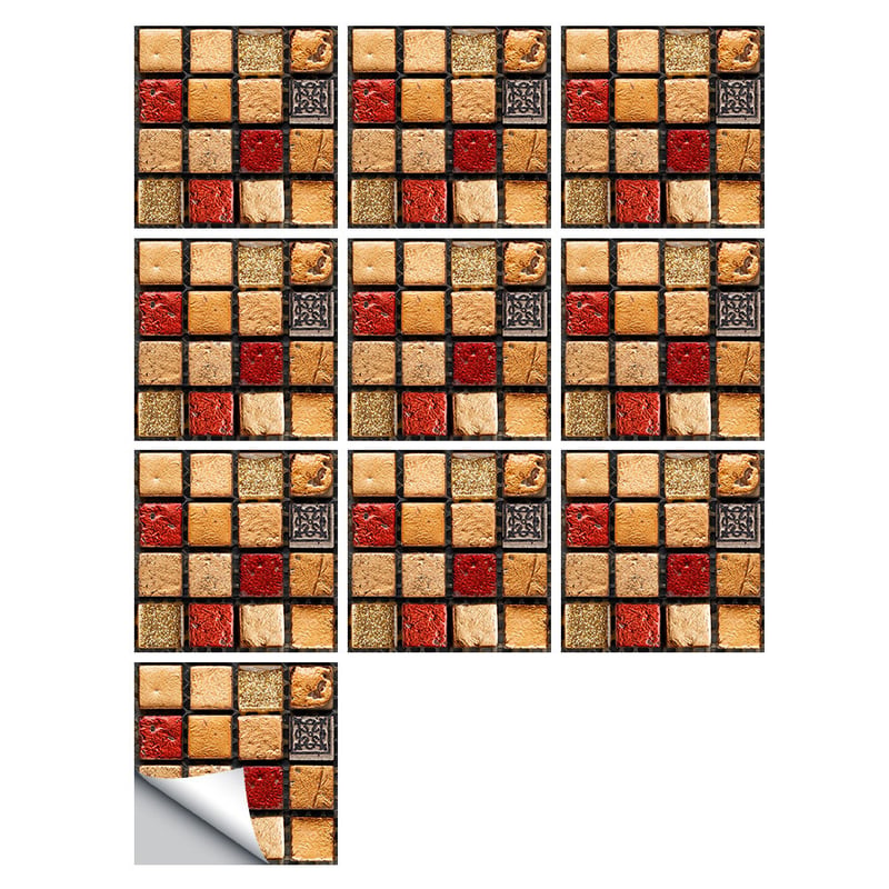 Naklejki na płytki, 20 sztuk, 20 x 20 cm, odklejane i przyklejane, odpowiednie do kuchni i łazienki, wodoodporne naklejki ścienne.