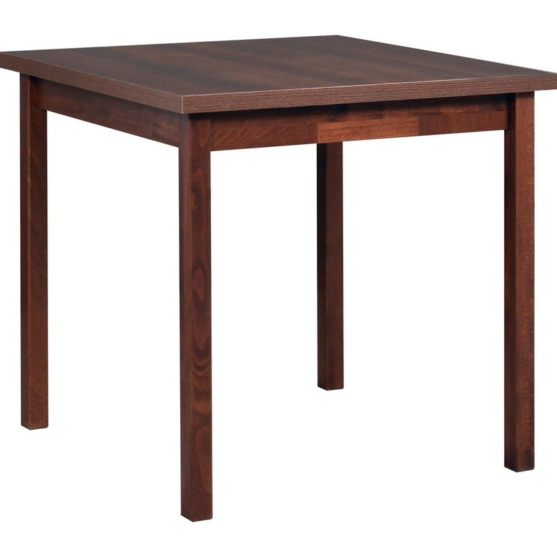 Minimalistyczny kwadratowy stół Max IX w kolorze orzech – elegancja do kuchni i jadalni