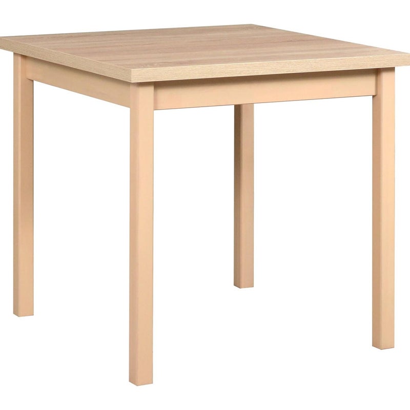 Minimalistyczny kwadratowy stół Max IX w kolorze Sonoma – elegancka opcja do kuchni