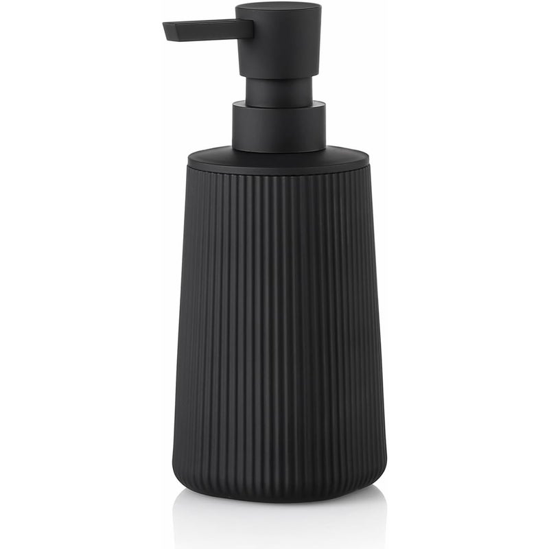 Dozownik do mydła Stripe, mały dozownik do mydła z pompką (1 sztuka, 250 ml, czarny)