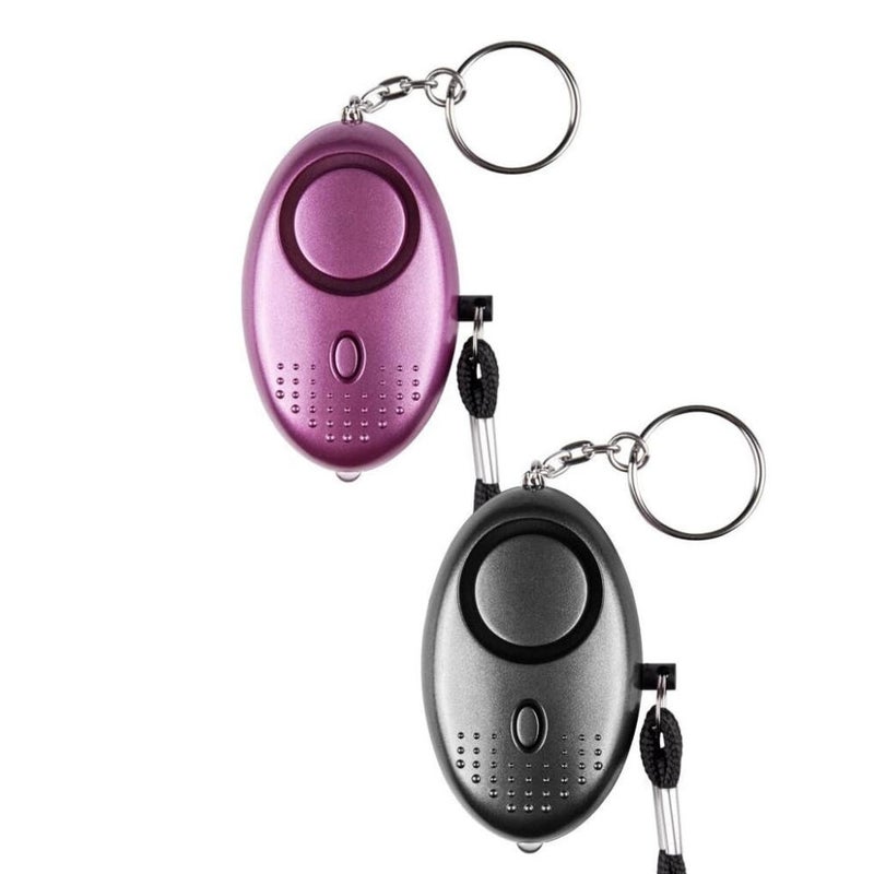 Alarm osobisty awaryjny [2 sztuki], latarka LED o mocy 130 dB dla dzieci/kobiet/osób starszych