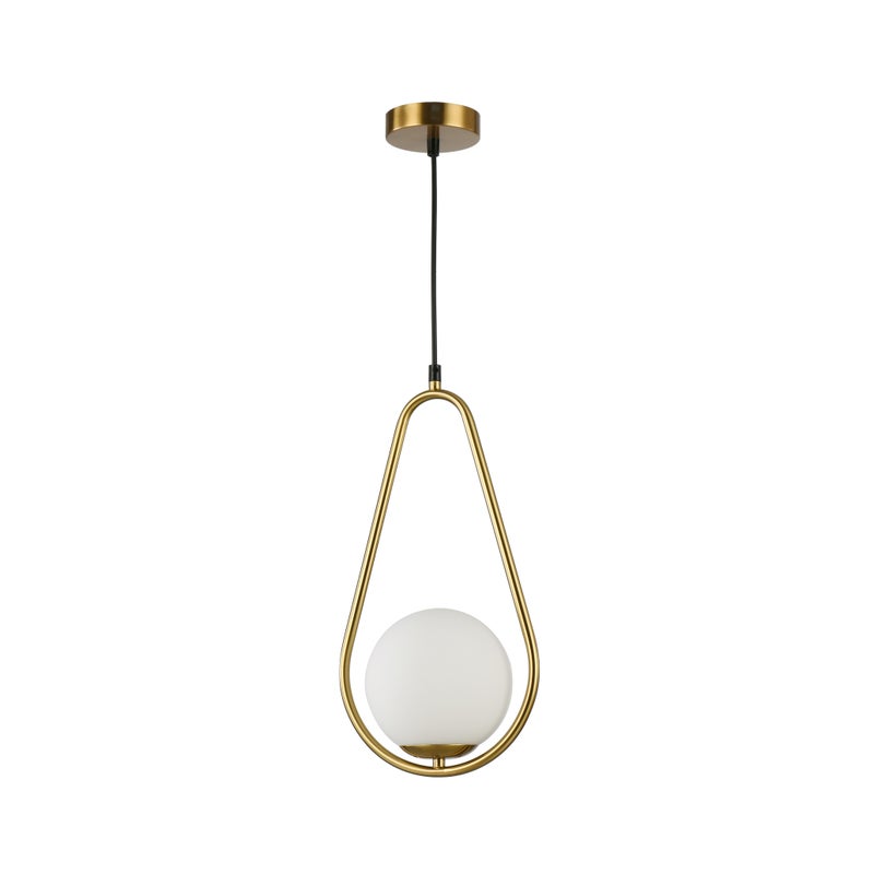Lampa wisząca żyrandol Bali E27 103 cm IP20 złota szklany klosz łezka MasterLED