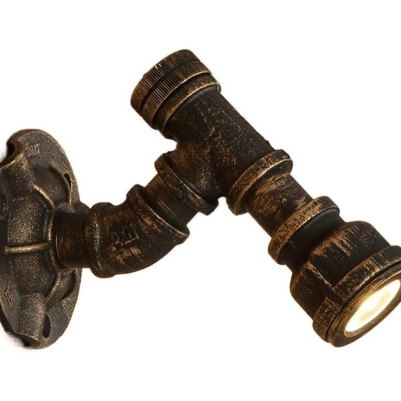 Kinkiet żeliwny w stylu loftowym, styl retro vintage industrial, styl steampunk, dioda LED 3 W, kinkiet wewnętrzny