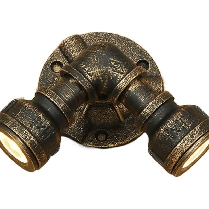 Kinkiet żeliwny w stylu loft, styl retro vintage industrial, styl steampunk, dioda LED 3 W, kreatywne oświetlenie