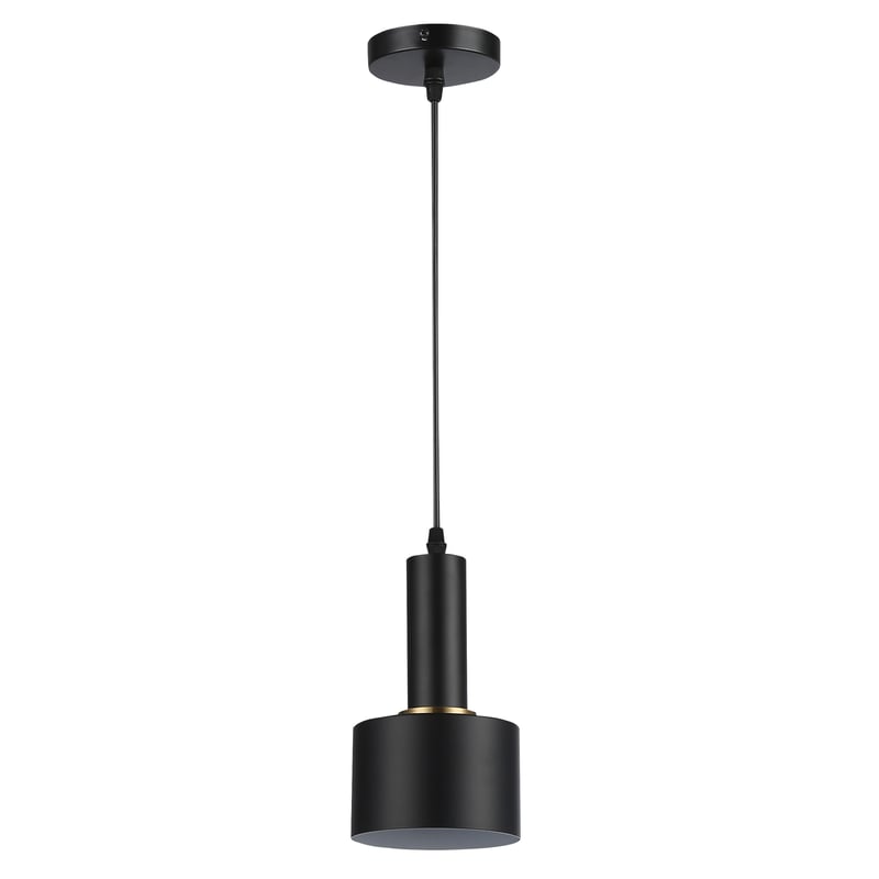 Lampa wisząca Tema 1-punktowa E27 125 cm IP20 stal aluminium czarna MasterLED