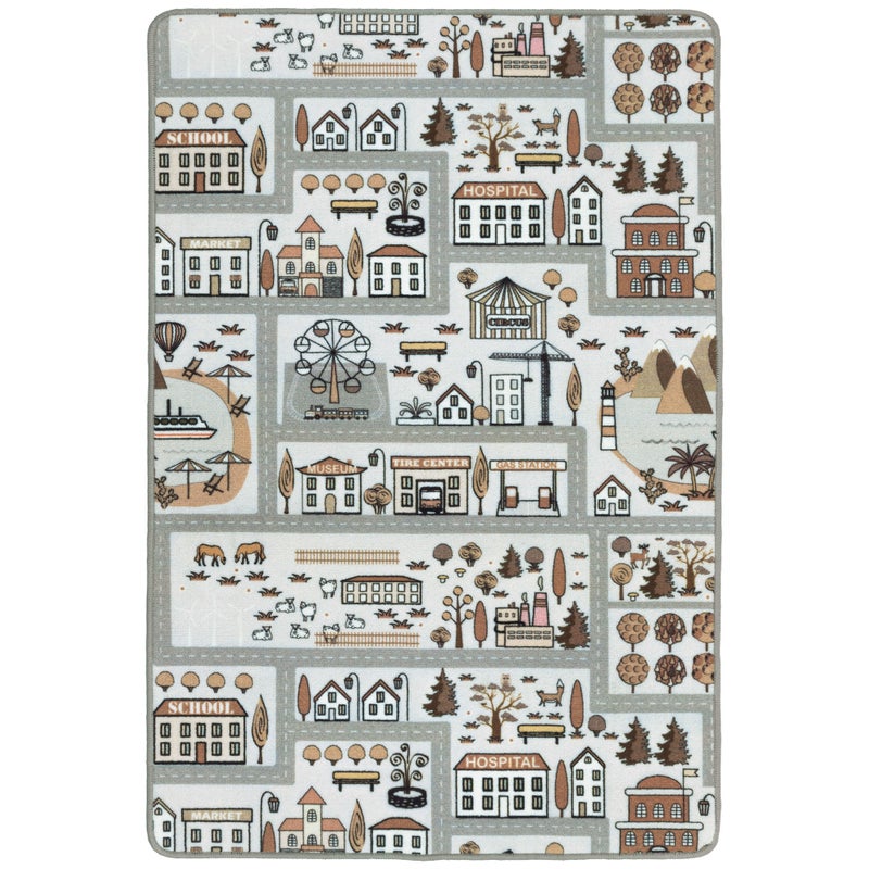 Dywan dziecięcy Ulice Minipolis 150x200cm szary