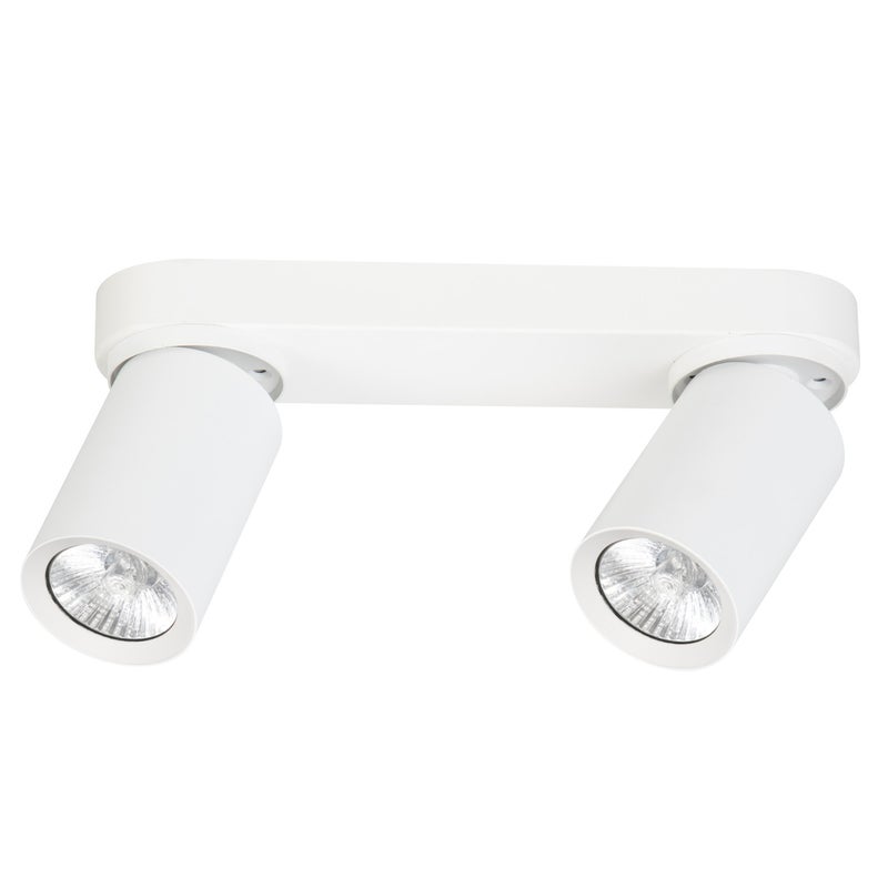 Reflektor sufitowy spot natynkowy Flex listwa biały 2xGU10x10W wym: 9 x 26 x 6 cm metal Alfa