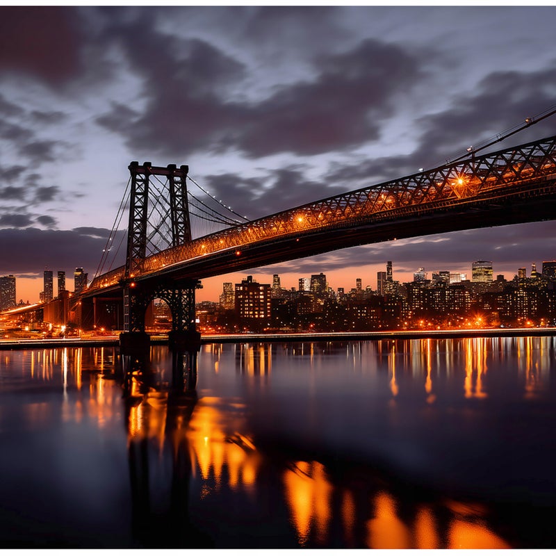 Fototapeta Most Miasto Nocą Panorama 400x280 cm Tapeta Do Sypialni Salonu Kuchni Na Flizelinie