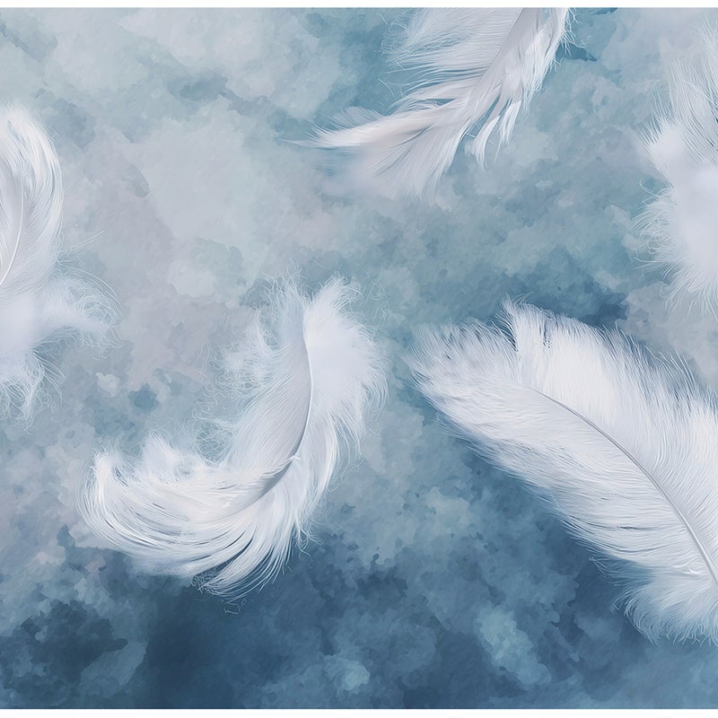 Fototapeta Pióra Abstrakcja Niebieski 300x210 cm Tapeta Do Sypialni Salonu Kuchni Na Flizelinie