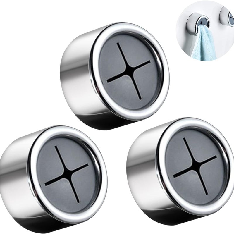 Wieszak na ręczniki, 3-częściowy wieszak na ręczniki, okrągły uchwyt na ręczniki kuchenne ABS, nie wymaga wiercenia, do łazienki