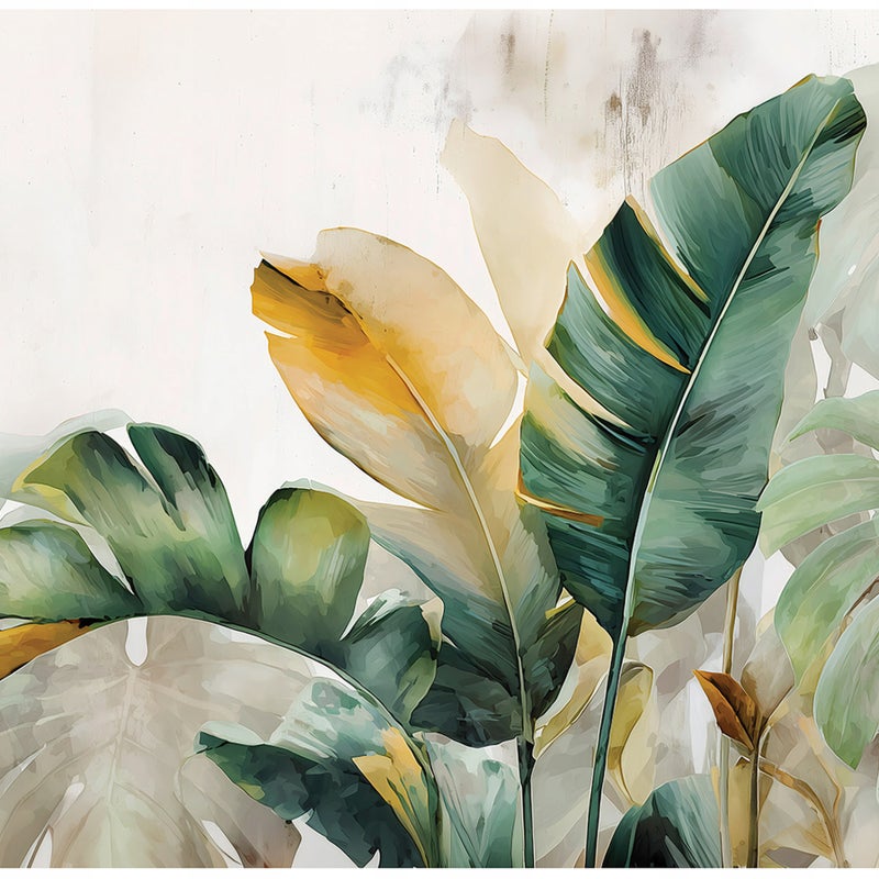 Fototapeta Liście Abstrakcja Zielony 400x280 cm Tapeta Do Sypialni Salonu Kuchni Na Flizelinie