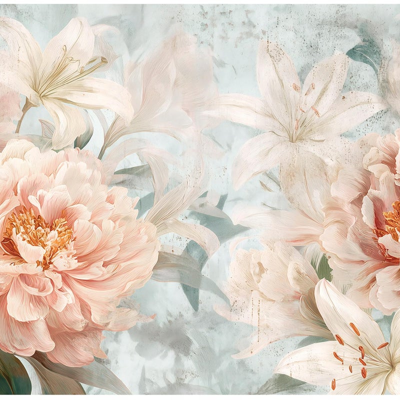 Fototapeta Kwiaty Piwonie Abstrakcja 250x175 cm Tapeta Do Sypialni Salonu Kuchni Na Flizelinie