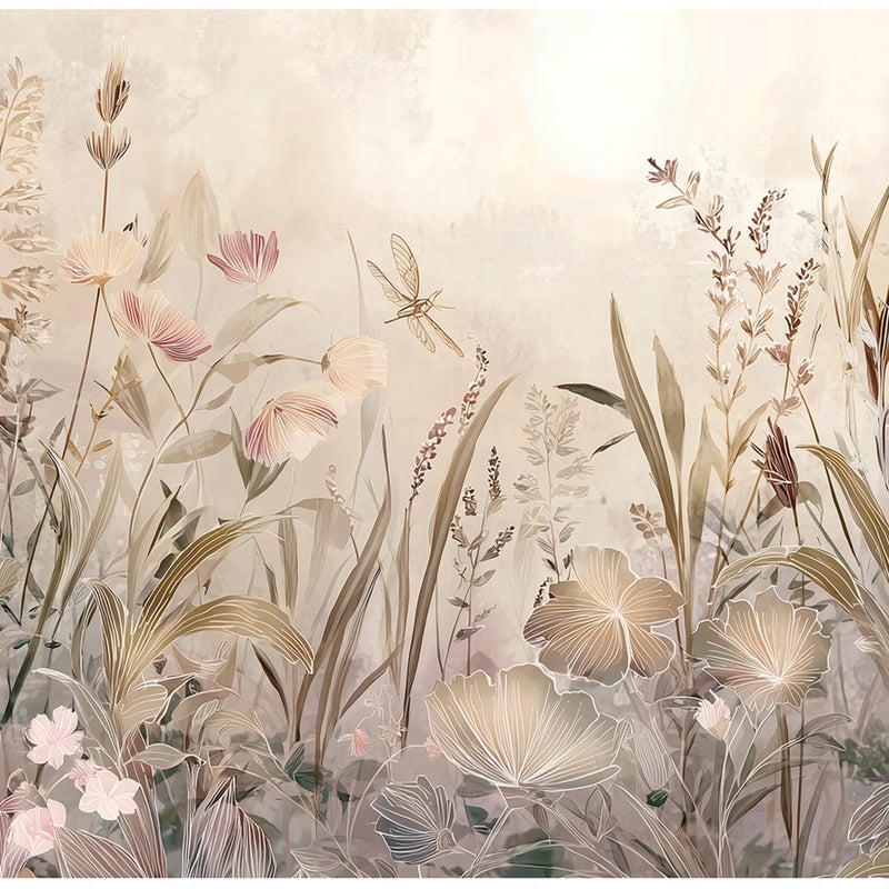 Fototapeta Kwiaty Polne Łąka Boho 300x210 cm Tapeta Do Sypialni Salonu Kuchni Na Flizelinie