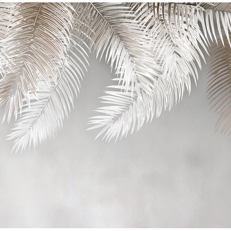 Fototapeta Pióra Beton Abstrakcja Liście 300x210 cm Tapeta Do Sypialni Salonu Kuchni Na Flizelinie